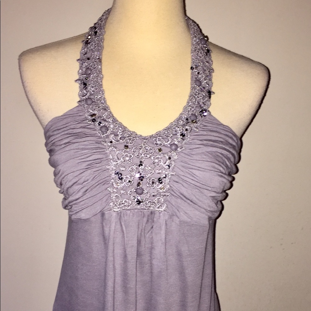 Express Bead Embellished Halter Top